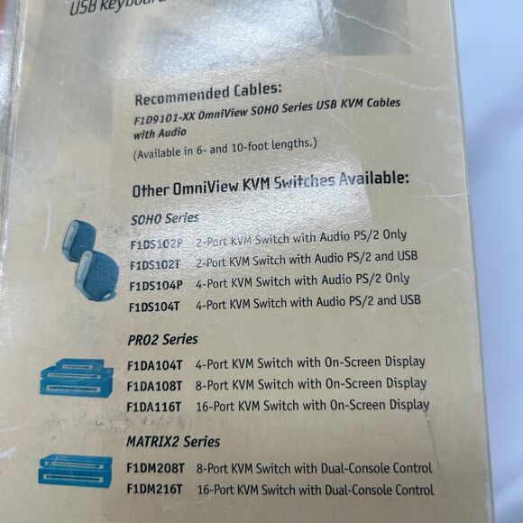 BELKIN OmniView SOHO F1DS102U 2-Port External KVM Switch w Audio- NO FLASH CABLE - Picture 15 of 15
